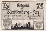 Deutschland 75 Pfennig Geldschein Deutschland Stecklenberg 75Pfennig, chevalier, 1921 UNZ- Mehl:1258.4 -