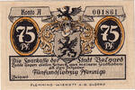 Deutschland 75 Pfennig Geldschein, Belgard, village, UNZ-, Mehl:69.1a -