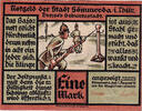 Deutschland 1 Mark Geldschein, Sömmerda, portrait 1921-08-01, UNZ- Mehl:1230.1 -