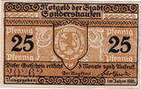 Deutschland 25 Pfennig Geldschein, Sondershausen, 25Pfennig, Blason, 1920 UNZ- Mehl:1241.1 -