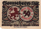 Deutschland 50 Pfennig Geldschein, Sonneberg, personnage, 1922 SS Mehl:1244.2 -