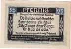 Deutschland 25 Pfennig Geldschein, Speicher, personnage, 1921 UNZ- Mehl:1249.1 -