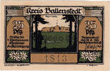Deutschland 25 Pfennig Geldschein, Ballenstedt, jardin, 1921 UNZ- Mehl:60.1 -