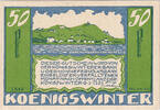 Deutschland 50 Pfennig Geldschein, Koenigswinter, paysage 1921 UNZ- Mehl:730.2 -