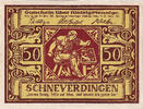 Deutschland 50 Pfennig Geldschein, Schneverdingen, Texte 1922 UNZ- Mehl:1193.1 -