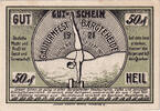 Deutschland 50 Pfennig Geldschein, Bargteheide, Eglise 1921-09-01 VZ Mehl:63.1 -
