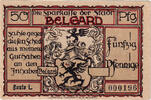Deutschland 50 Pfennig Geldschein, Belgard, Blason, UNZ-, Mehl:69.3a -