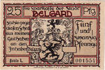 Deutschland 25 Pfennig Geldschein, Belgard, armée, UNZ-, Mehl:69.3a -