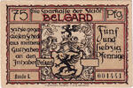 Deutschland 75 Pfennig Geldschein, Belgard, Blason, UNZ-, Mehl:69.3a -