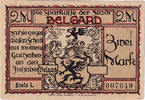 Deutschland 2 Mark Geldschein, Belgard, soldat, UNZ-, Mehl:69.3a -