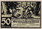 Deutschland 50 Pfennig Geldschein, Benneckenstein, 50 Pfennig 1921, UNZ- Mehl:73.1 -