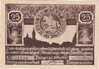 Deutschland 25 Pfennig Geldschein, Bürgel, soldat 1921-05-28, UNZ- Mehl:201.1a -