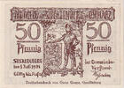 Deutschland 50 Pfennig Geldschein, Stecklenberg 50Pfennig chevalier 1921 UNZ- Mehl:1258.1a -