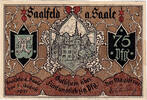 Deutschland 75 Pfennig Geldschein, Saalfeld, village 1921 UNZ- Mehl:1155.5 -