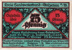 Deutschland 75 Pfennig Geldschein, Stolzenau, personnage 1922 UNZ- Mehl:1277.1 -