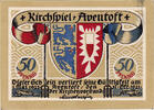Deutschland 50 Pfennig Geldschein, Aventoft, Blason 1922-05-01, UNZ- Mehl:57.1 -