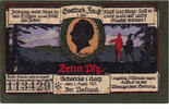 Deutschland 10 Pfennig Geldschein, Schierke, rocher 1921, UNZ- Mehl:1179.1a -