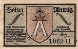 Deutschland 10 Pfennig Geldschein, Arolsen, paysage, UNZ-, Mehl:44.1a -