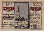 Deutschland 75 Pfennig Geldschein, Schuttorf, Eglise 1921 UNZ- Mehl:1202.1 -