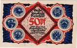 Deutschland 50 Pfennig Geldschein, Bielefeld, personnage, 1921 UNZ- Mehl:103.5 -