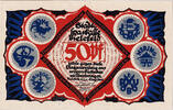 Deutschland 50 Pfennig Geldschein, Bielefeld, Cigogne 1921 UNZ- Mehl:103.5 -