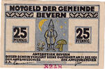Deutschland 25 Pfennig Geldschein, Bevern, nuit 1921-12-31, UNZ- Mehl:97.1a -