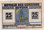 Deutschland 25 Pfennig Geldschein, Bevern, marais 1921-12-31, VZ+ Mehl:97.1a -