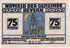 Deutschland 75 Pfennig Geldschein, Bevern, lutin 1921-12-31, UNZ- Mehl:97.1a -