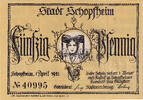 Deutschland 50 Pfennig Geldschein, Schopfheim, dame 1921 UNZ- Mehl:1201.1 -