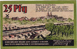 Deutschland 25 Pfennig Geldschein, Beverstedt, Eglise 1922 UNZ- Mehl:98.1 -