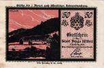 Deutschland 50 Pfennig Geldschein, Berga, paysage 1921-10-01, UNZ- Mehl:77.1 -