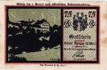 Deutschland 75 Pfennig Geldschein, Berga, château 1921-10-01, VZ Mehl:77.1 -