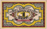 Deutschland 1 Mark Geldschein, Berchtesgaden, personnage, 1920 UNZ- Mehl:76.6 -