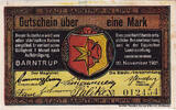 Deutschland 1 Mark Geldschein, Barntrup, personnage 1921-11-20, VZ Mehl:66.1F -