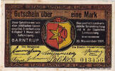 Deutschland 1 Mark Geldschein, Barntrup, champs 1921-11-20, UNZ- Mehl:66.1F -