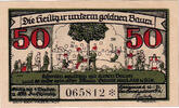 Deutschland 50 Pfennig Geldschein, Königsaue, personnage 1921 UNZ- Mehl:721.1a -