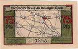 Deutschland 75 Pfennig Geldschein, Königsaue, carte 1921 UNZ- Mehl:721.1a -