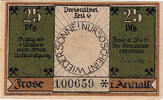 Deutschland 25 Pfennig Geldschein, Frose, Mine 1921-06-27, UNZ- Mehl:398.3a -