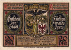 Deutschland 20 Pfennig Geldschein, Fürstenwalde, 20 Pfennig Blason, UNZ- Mehl:403.1a -