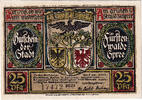 Deutschland 25 Pfennig Geldschein, Fürstenwalde 25 Pfennig Bataille 1921, UNZ- Mehl:403.1a -
