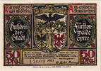 Deutschland 50 Pfennig Geldschein, Deutschland Fürstenwalde 50 Pfennig, Bataille 1921 UNZ- Mehl:403.1a -