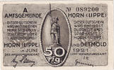 Deutschland 50 Pfennig Geldschein, Horn, armée, UNZ-, Mehl:628.1a -