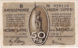 Deutschland 50 Pfennig Geldschein, Horn, Bataille, UNZ-, Mehl:628.1a -
