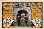 Deutschland 75 Pfennig Geldschein, Stolberg, soldat, UNZ-, Mehl:1273.2c -