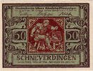 Deutschland 50 Pfennig Geldschein, Schneverdingen, 50 Pfennig 1922, UNZ- Mehl:1193.2 -