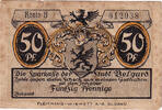 Deutschland 50 Pfennig Geldschein, Belgard, village, SS, Mehl:69.1a -