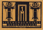 Deutschland 1 Mark Geldschein, Stockelsdorf, Blason, 1921 UNZ- Mehl:1271.1 -