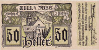 Österreich 50 Heller Geldschein, Zell a/d Ybbs 50 Heller village 1920 UNZ- Mehl:FS 1272aC -