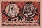 Österreich 10 Heller Geldschein, Enzersdorf, ruine, 1920 UNZ- Mehl:FS 582a -
