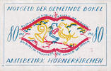 Deutschland 80 Pfennig Geldschein, Bokel, oiseau 1921-12-31, UNZ- Mehl:135.1a -